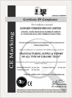 CE Certificate
