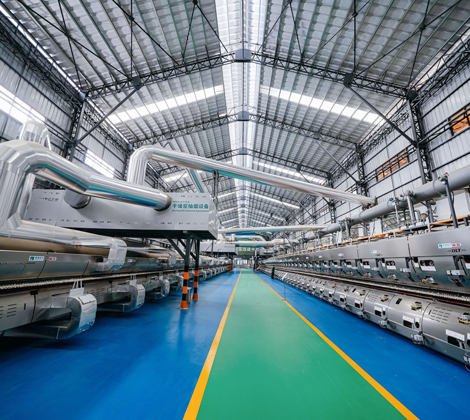 The kiln line inside the Leopard Vitrified production facility